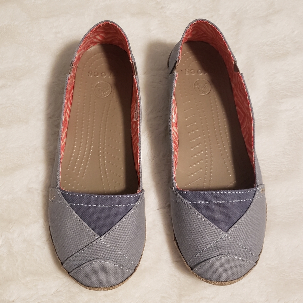Nwob Crocs Blue Angeline Flats View 4